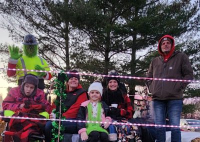 Lots of family showed up to ride on the float